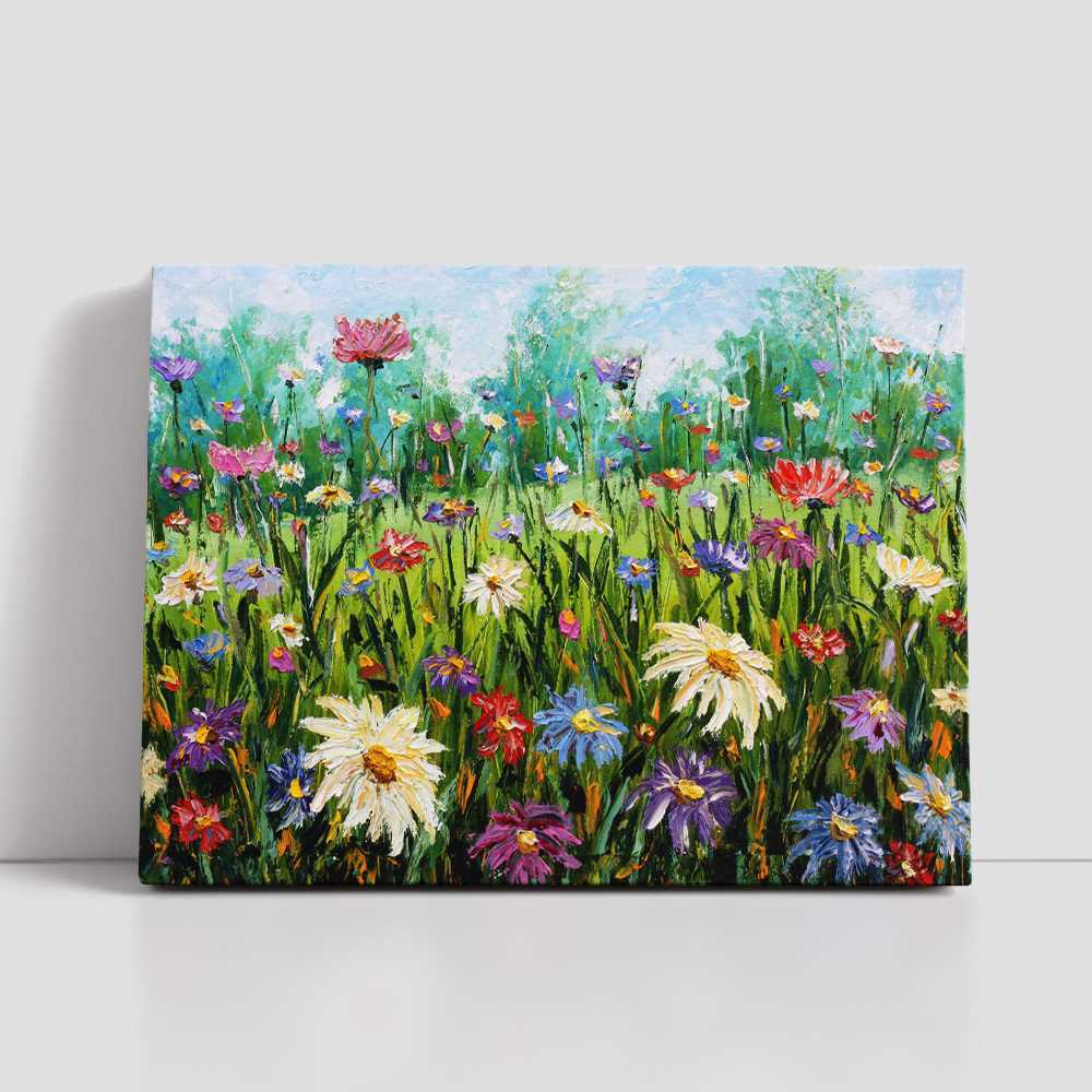 Blooming Beauty: Handcrafted Floral Oil Painting