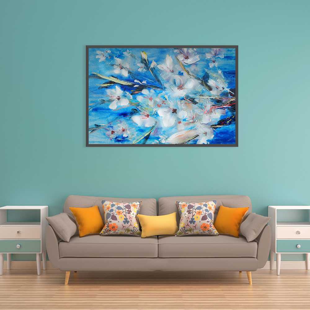 Abstract Floral Oil Painting for Living Room