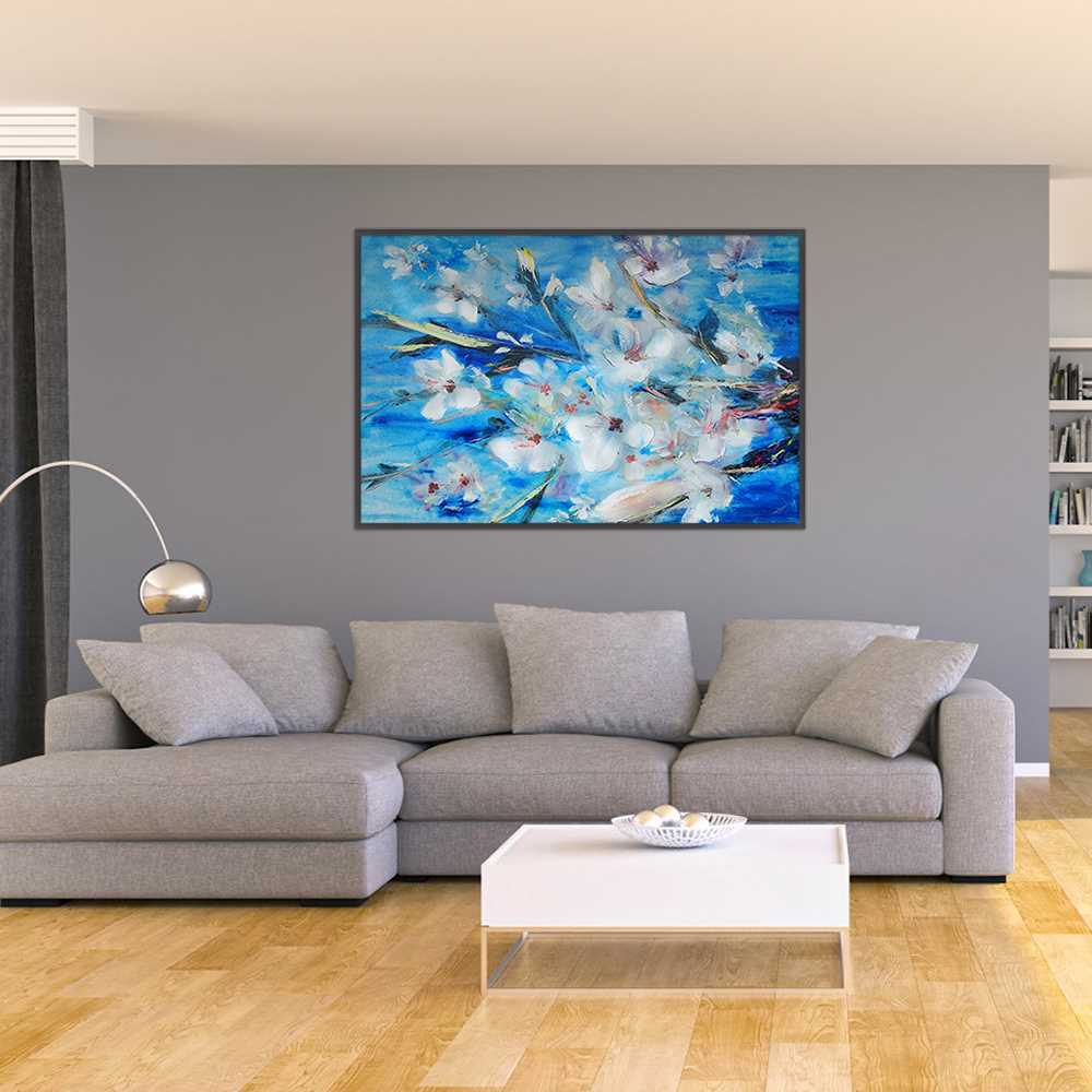 Abstract Floral Oil Painting for Living Room