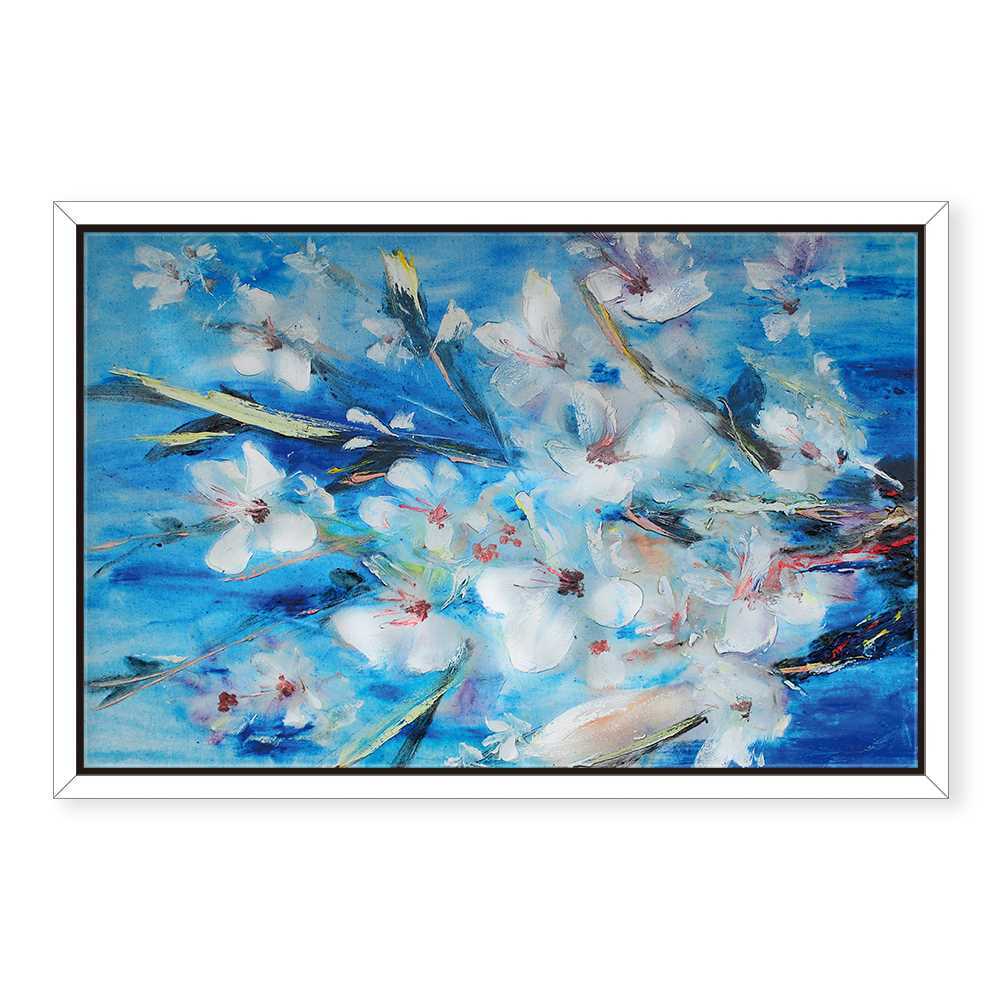 Abstract Floral Oil Painting for Living Room