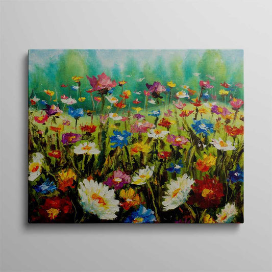 Charming Flower Oil Painting with Frame