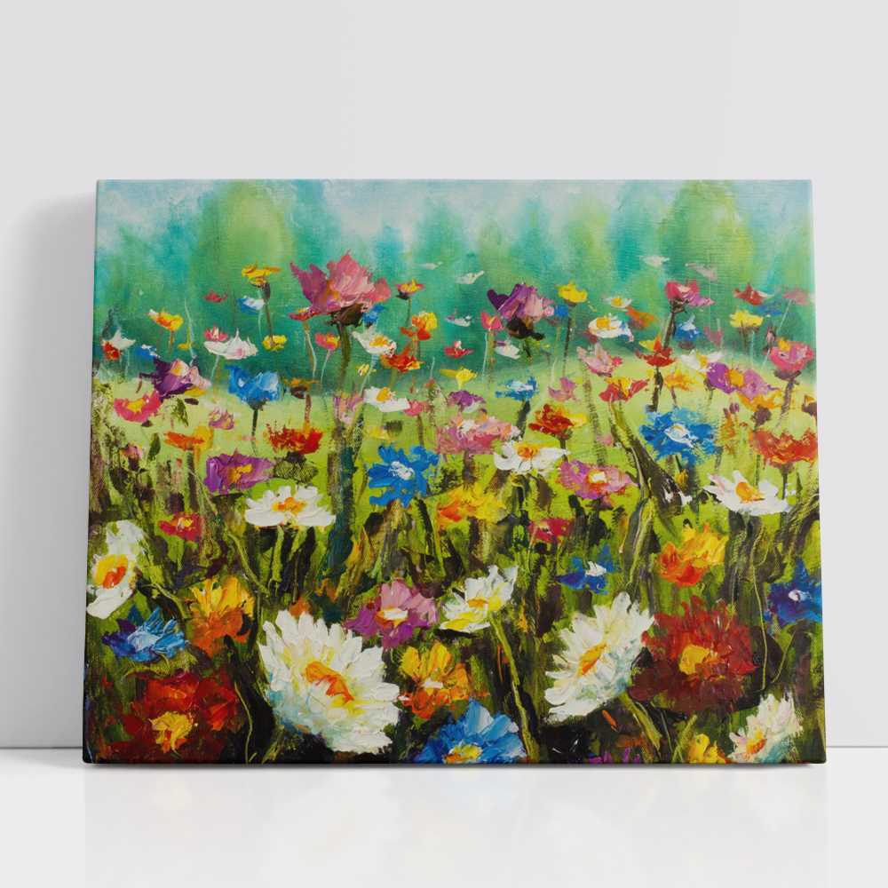 Charming Flower Oil Painting with Frame