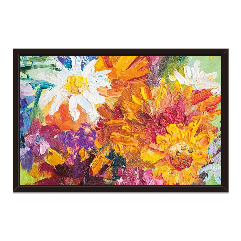 Luxury Oil Painting of Flowers in Bloom