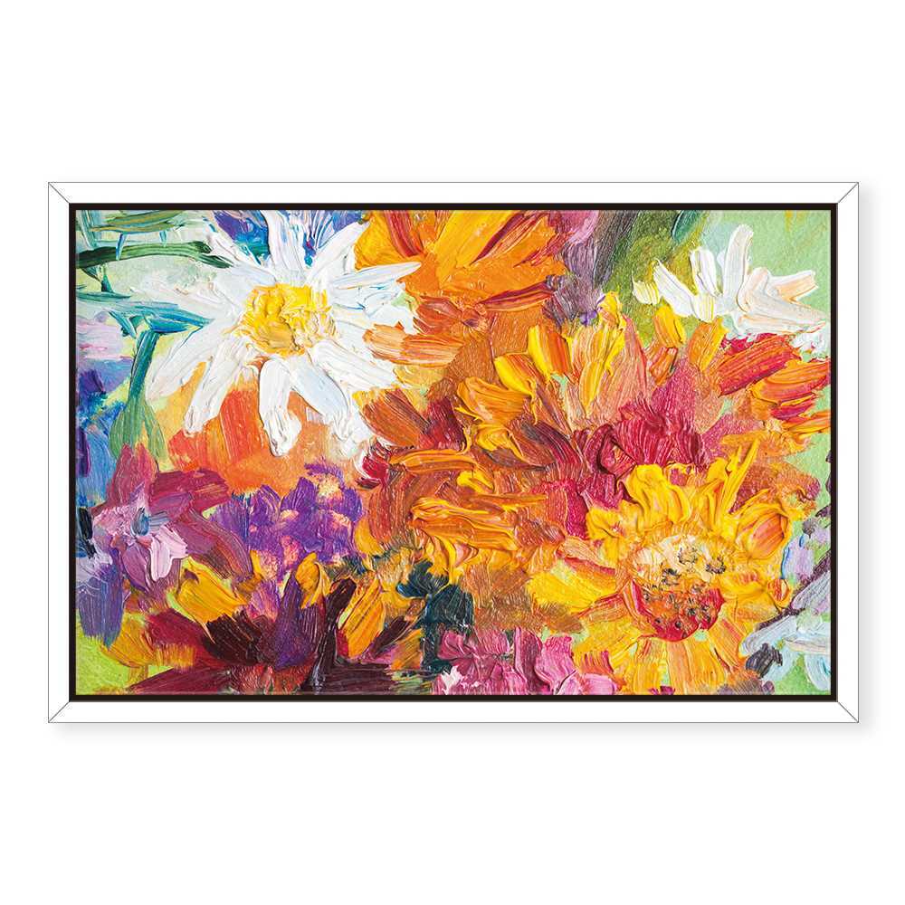 Luxury Oil Painting of Flowers in Bloom