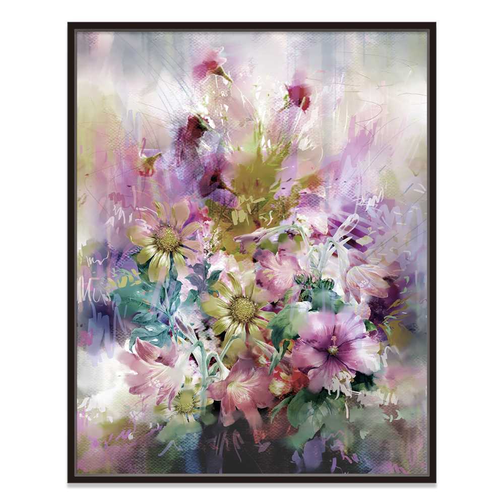 Modern Floral Oil Painting for Wall Art