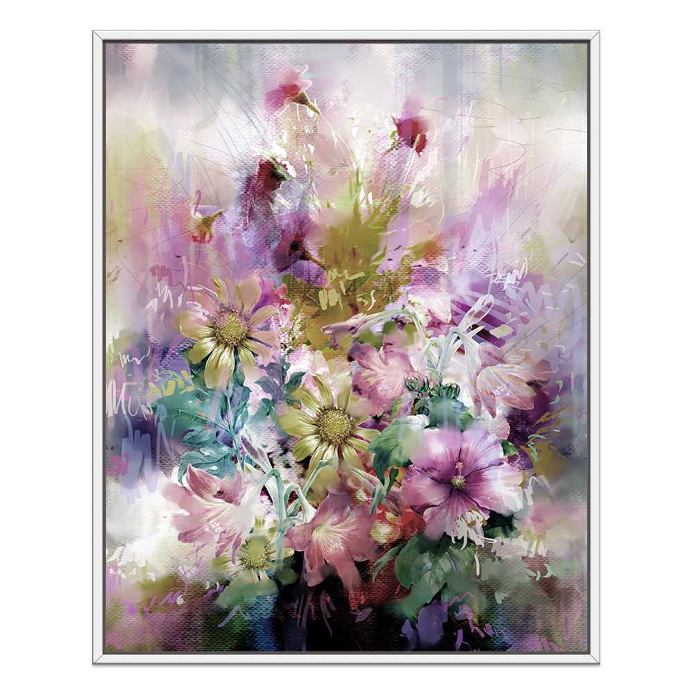 Modern Floral Oil Painting for Wall Art