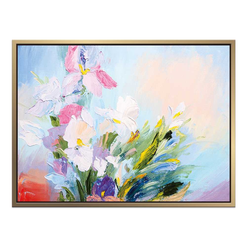 Hand-Painted Flower Oil Painting for Bedroom