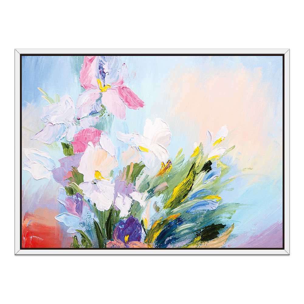 Hand-Painted Flower Oil Painting for Bedroom