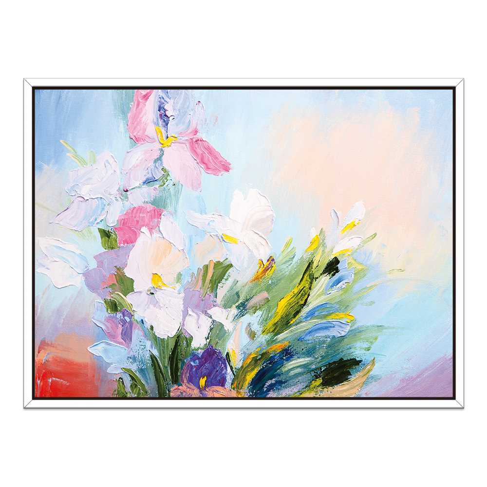 Hand-Painted Flower Oil Painting for Bedroom