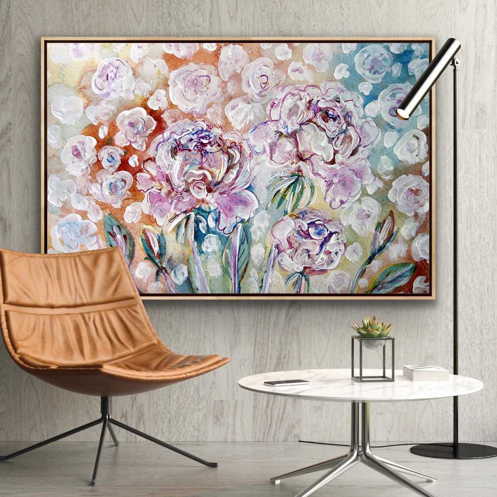 Artistic Floral Oil Painting for Modern Homes