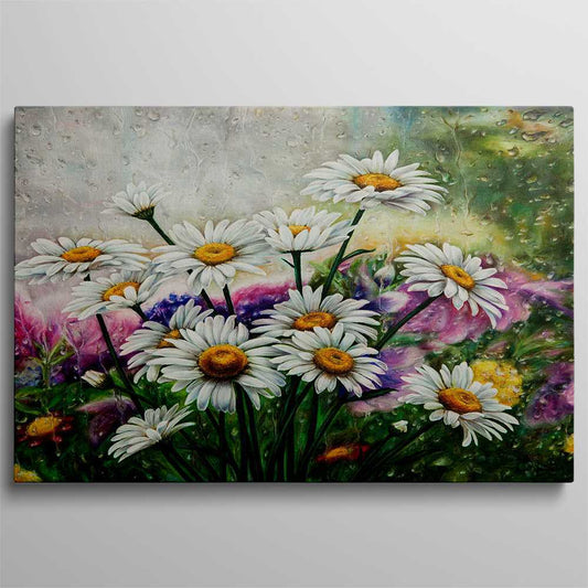 Contemporary Floral Oil Painting on Canvas