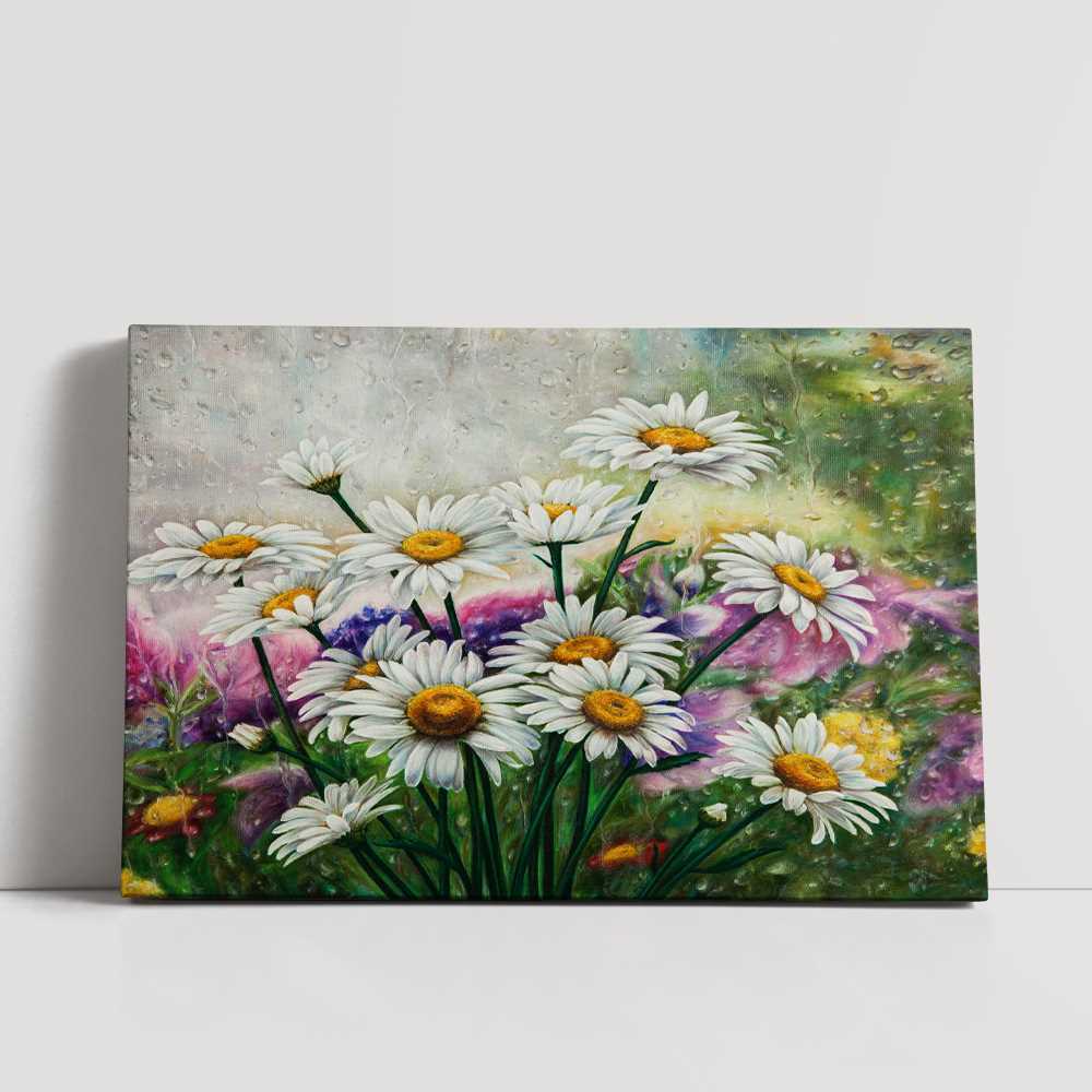 Contemporary Floral Oil Painting on Canvas