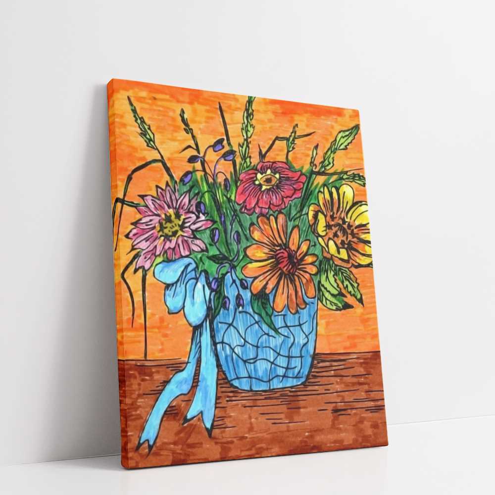 Handcrafted Flower Oil Painting for Cozy Spaces