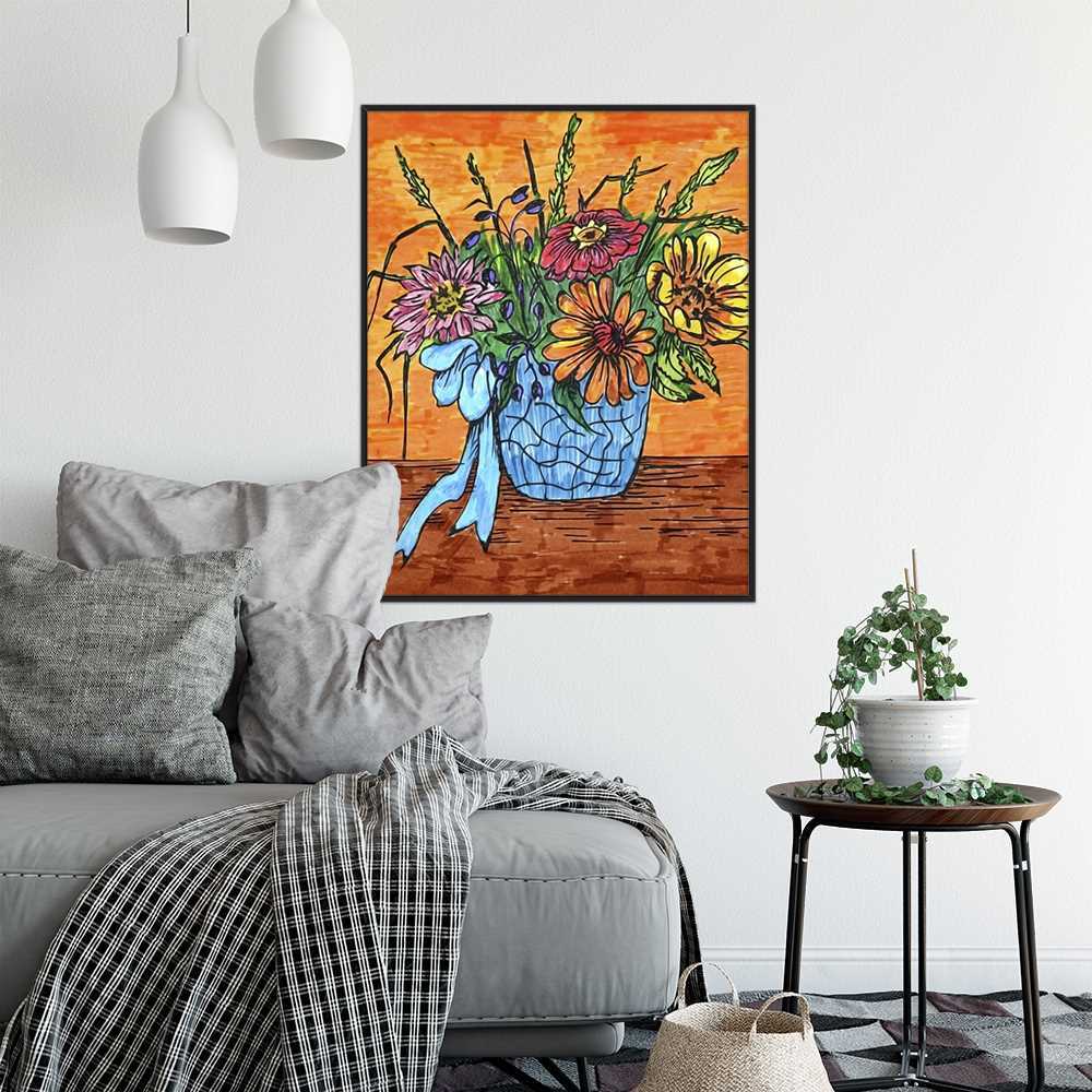 Handcrafted Flower Oil Painting for Cozy Spaces