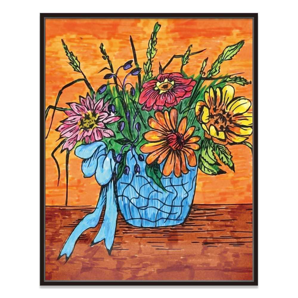 Handcrafted Flower Oil Painting for Cozy Spaces