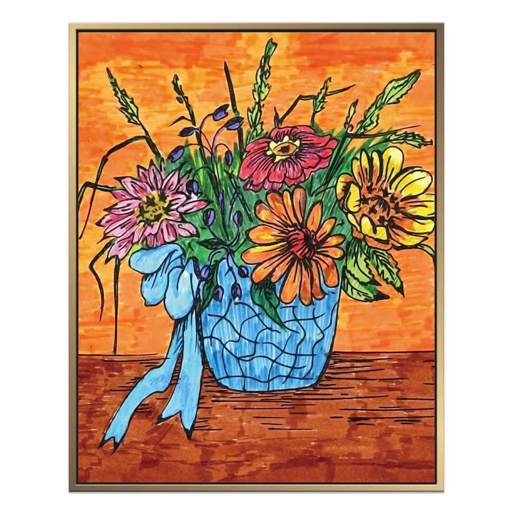 Handcrafted Flower Oil Painting for Cozy Spaces