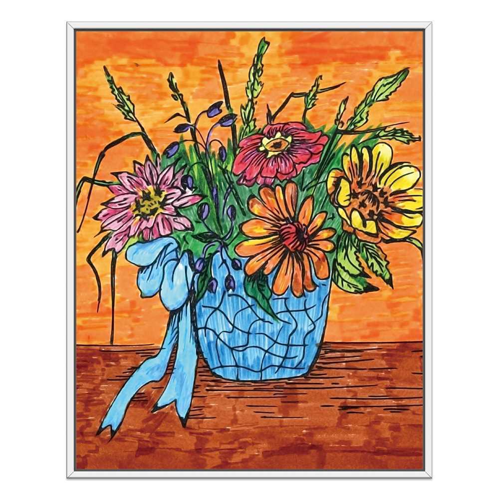 Handcrafted Flower Oil Painting for Cozy Spaces