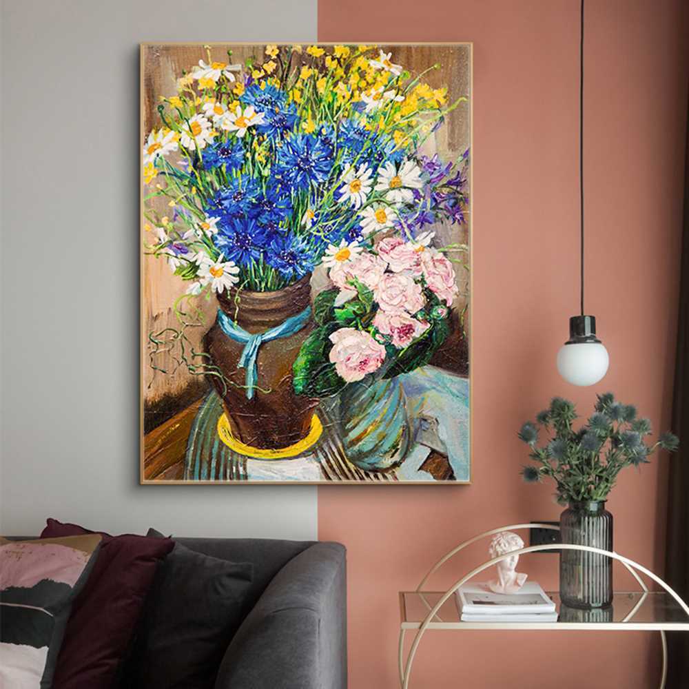 Luxury Floral Oil Painting for Upscale Interiors