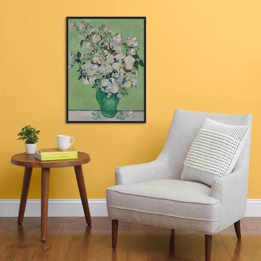 Romantic Flower Oil Painting for Bedroom Decor