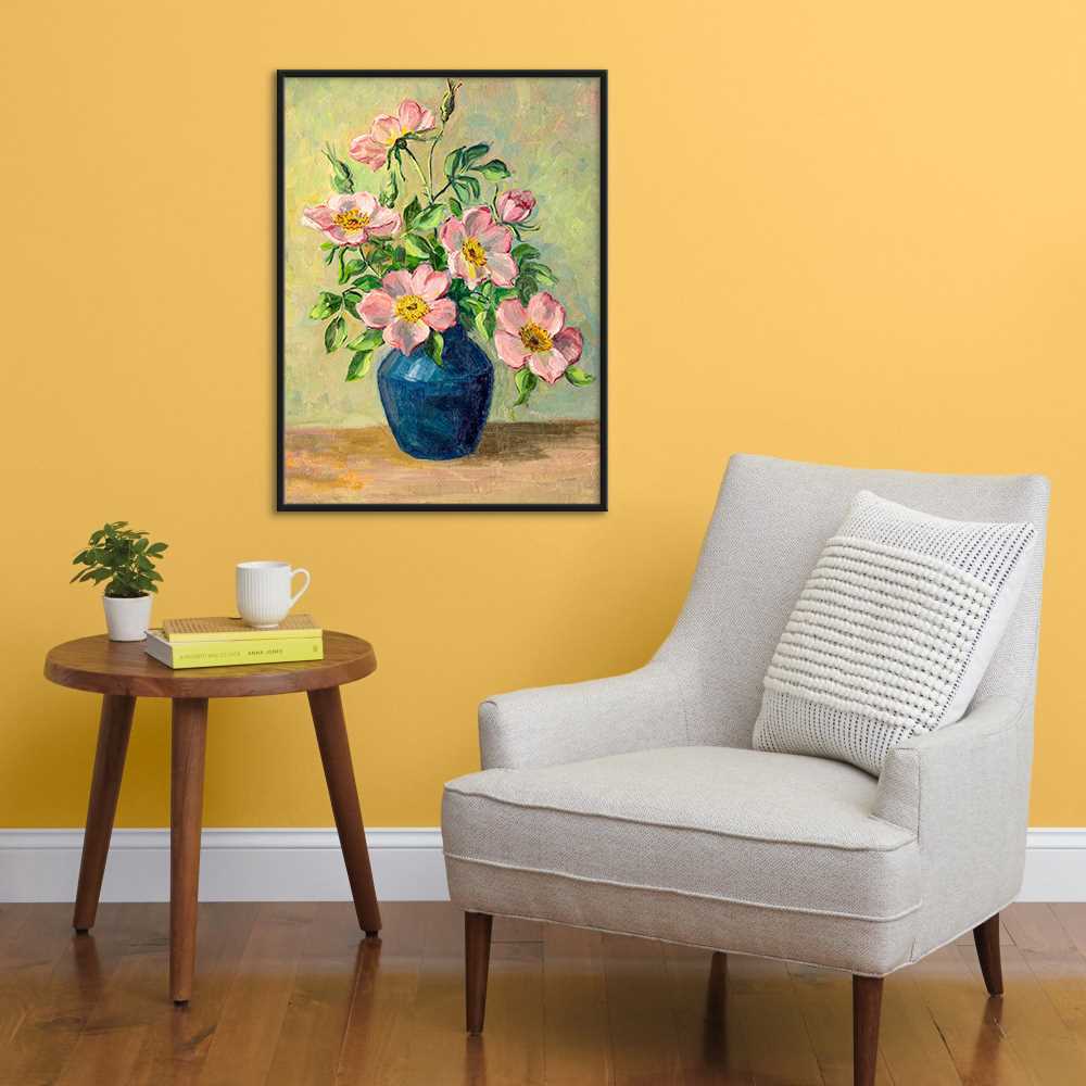 Artistic Oil Painting of Floral Arrangements