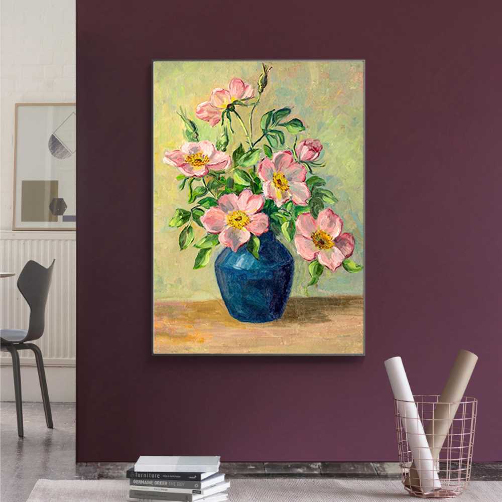 Artistic Oil Painting of Floral Arrangements