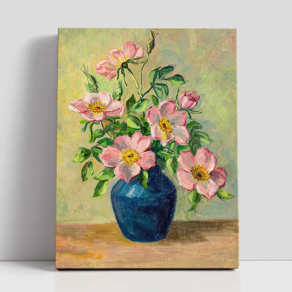 Artistic Oil Painting of Floral Arrangements