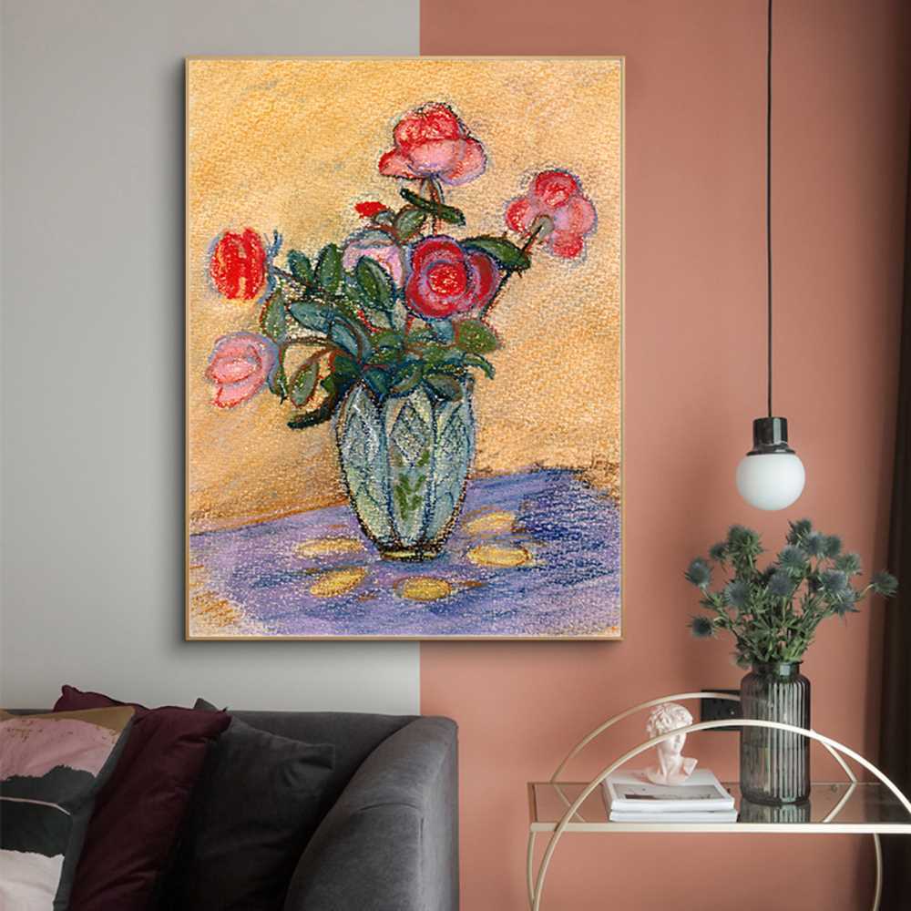 Classic Oil Painting of Flowers for Refined Spaces