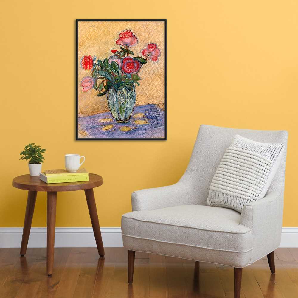 Classic Oil Painting of Flowers for Refined Spaces