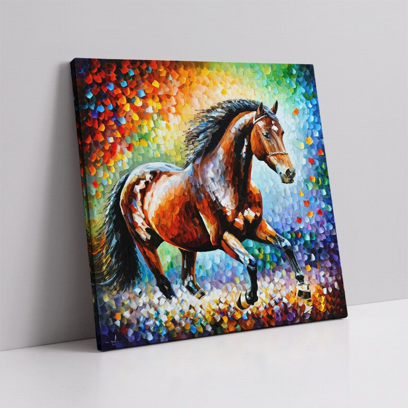 Charming Horse Oil Painting for Cozy Corners