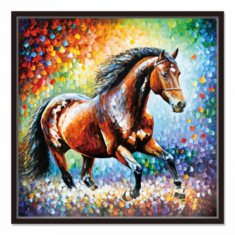 Charming Horse Oil Painting for Cozy Corners