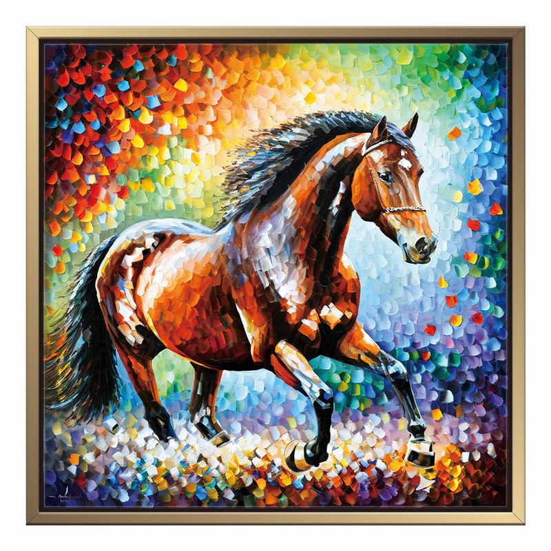 Charming Horse Oil Painting for Cozy Corners