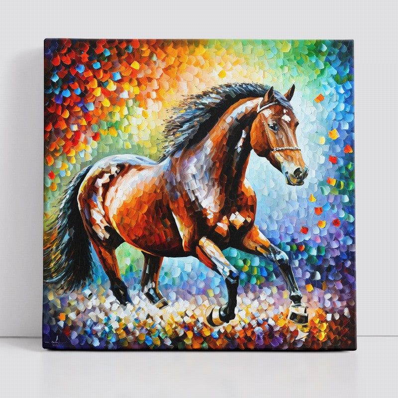 Charming Horse Oil Painting for Cozy Corners