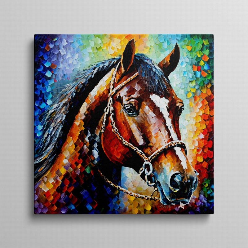 Noble Stallion Oil Painting for Upscale Homes