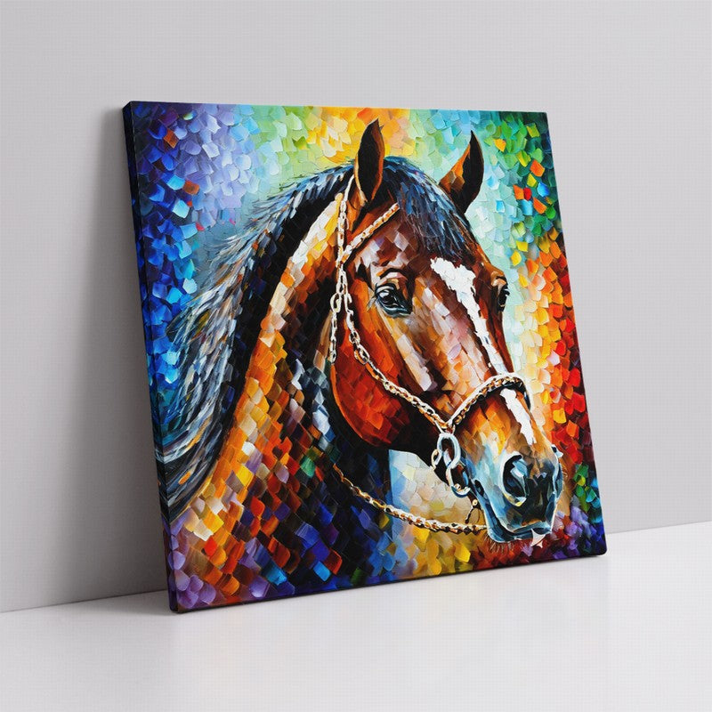 Noble Stallion Oil Painting for Upscale Homes