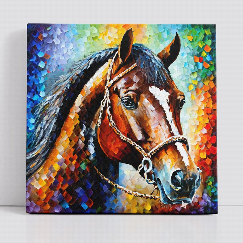 Noble Stallion Oil Painting for Upscale Homes