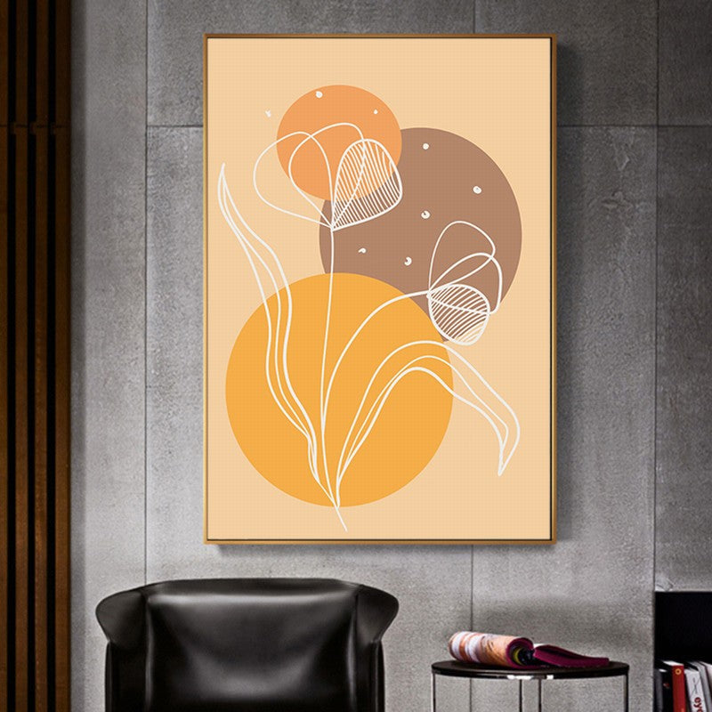 Refined Simplicity: Minimalist Art with Fresh Colors