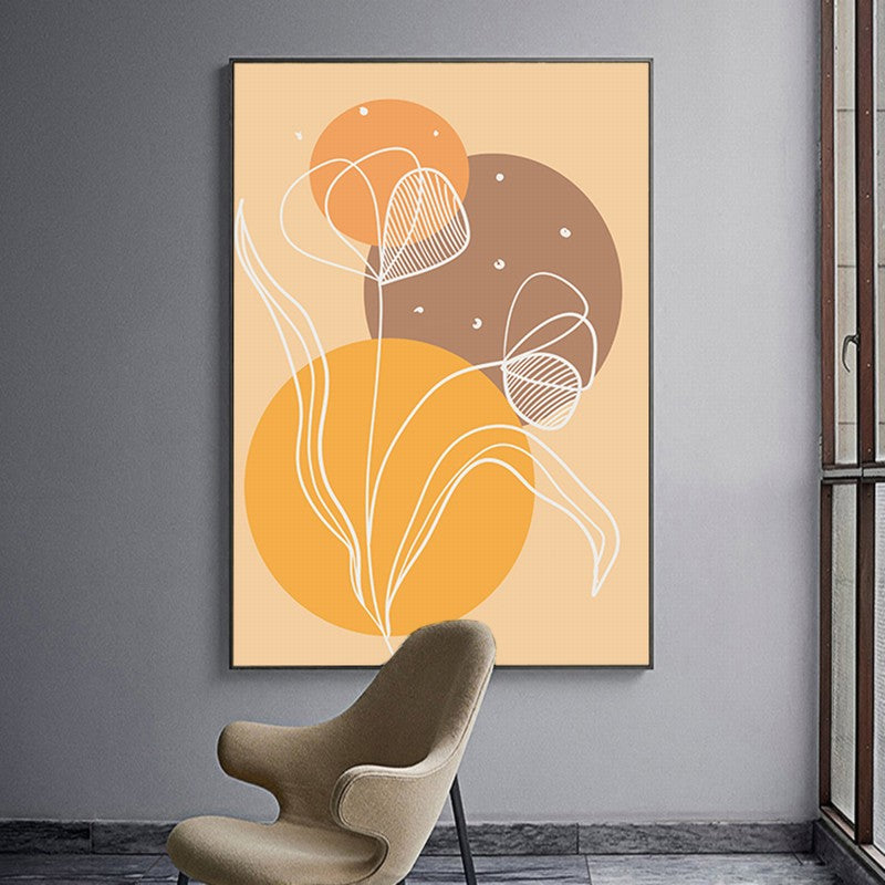 Refined Simplicity: Minimalist Art with Fresh Colors