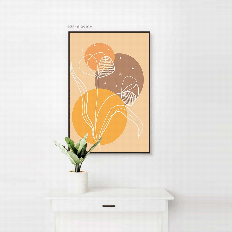 Refined Simplicity: Minimalist Art with Fresh Colors