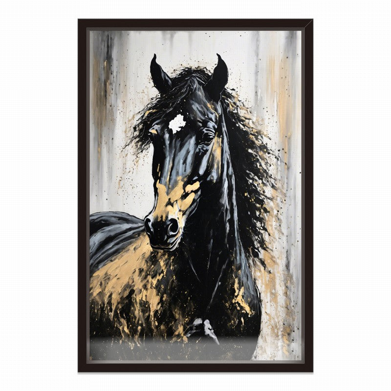 Traditional Horse Oil Painting with Classic Details