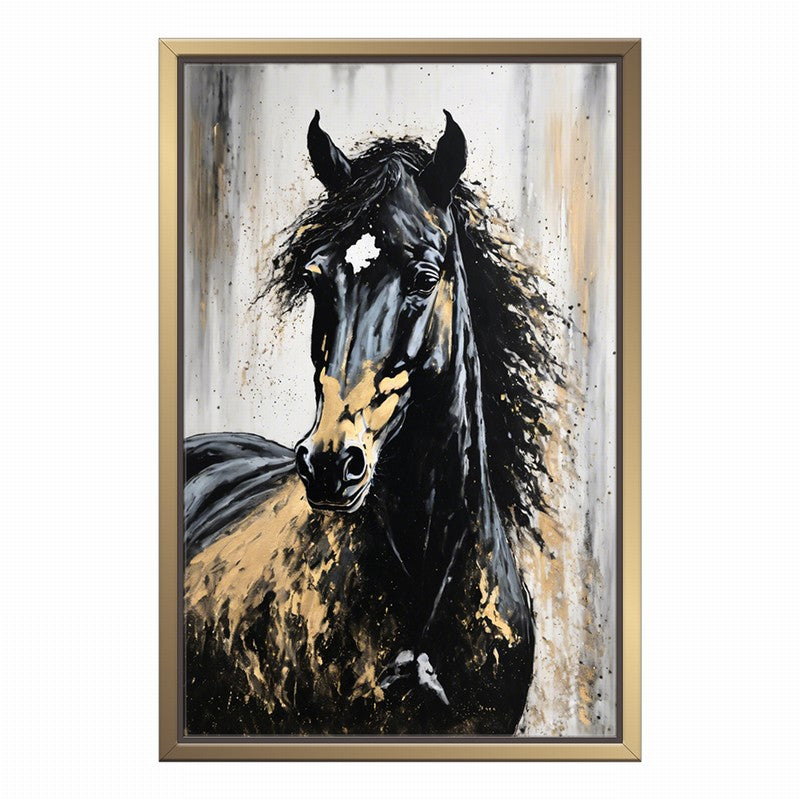 Traditional Horse Oil Painting with Classic Details