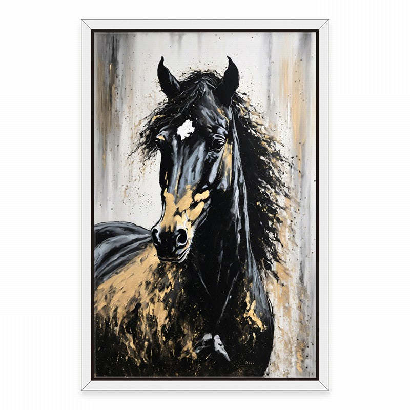 Traditional Horse Oil Painting with Classic Details