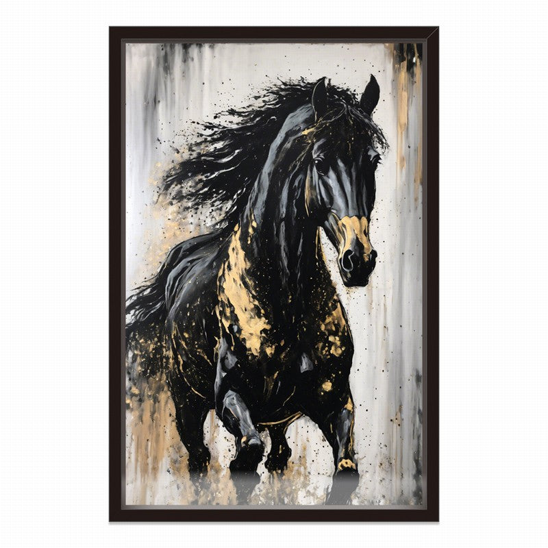 Luxury Stallion Oil Painting with Fine Details