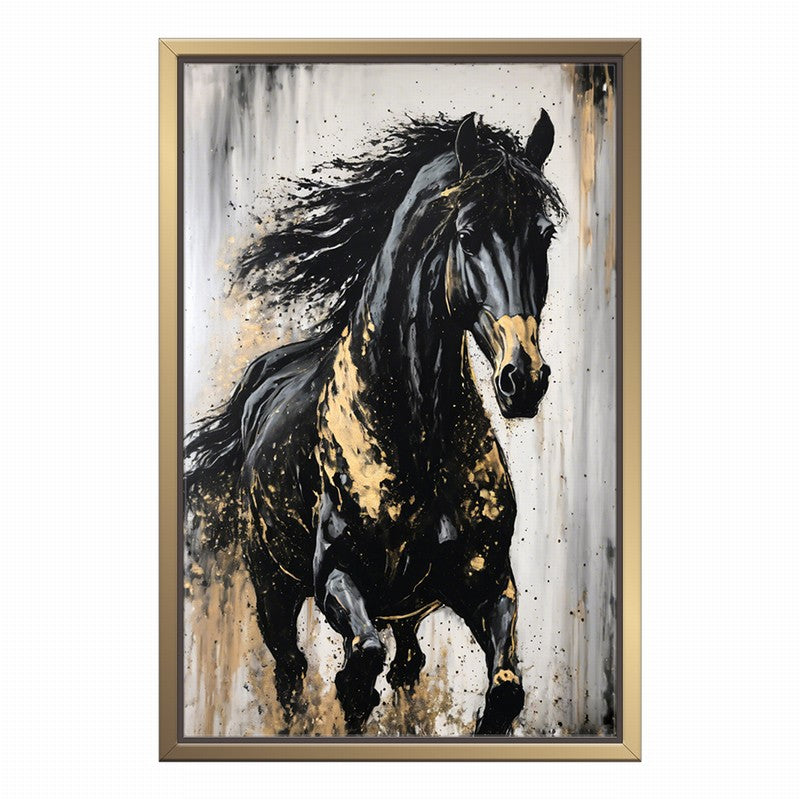 Luxury Stallion Oil Painting with Fine Details