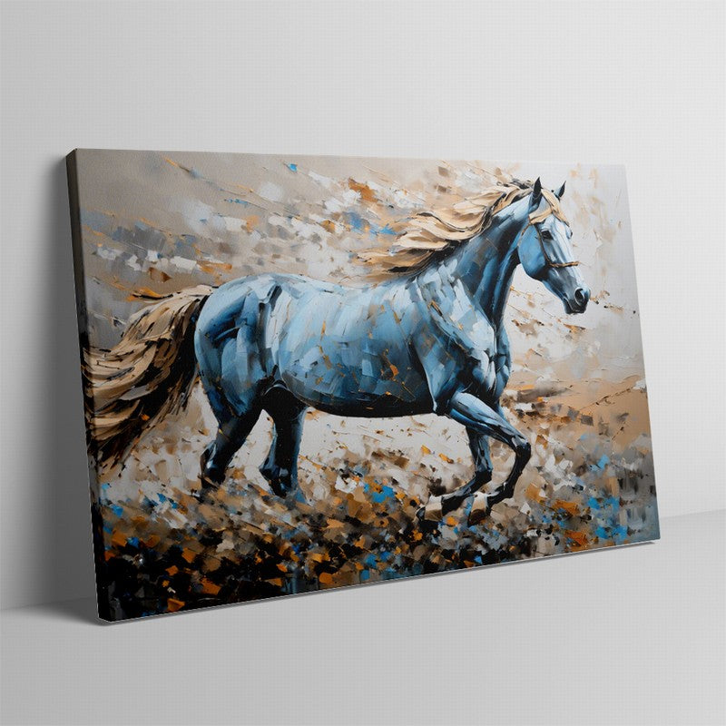 Soft Horse Oil Painting for Calm Interiors