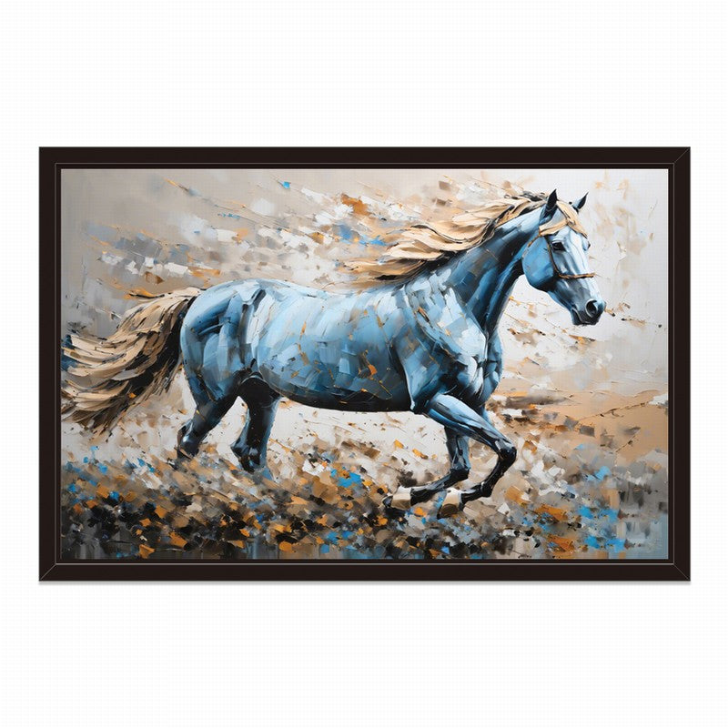 Soft Horse Oil Painting for Calm Interiors