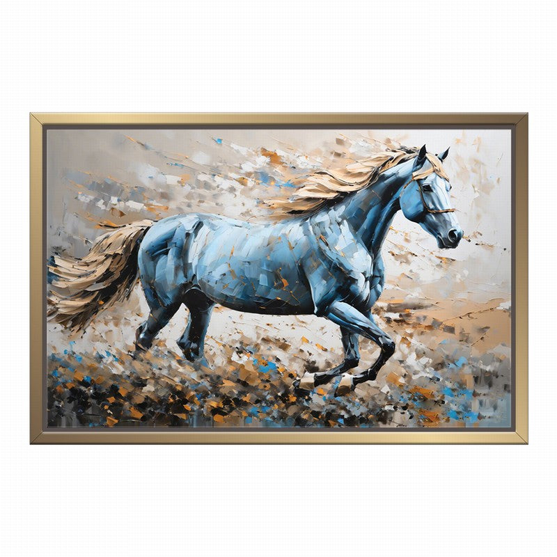 Soft Horse Oil Painting for Calm Interiors