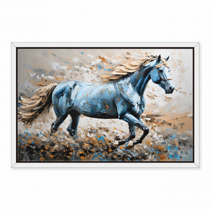 Soft Horse Oil Painting for Calm Interiors