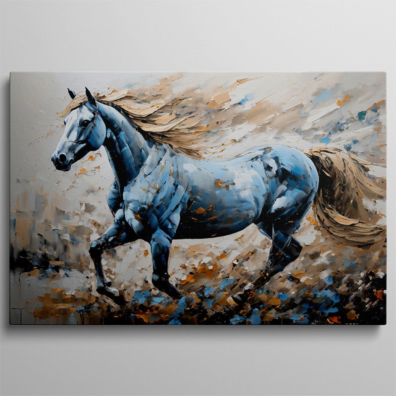 Graceful Stallion Oil Painting for Elegant Walls