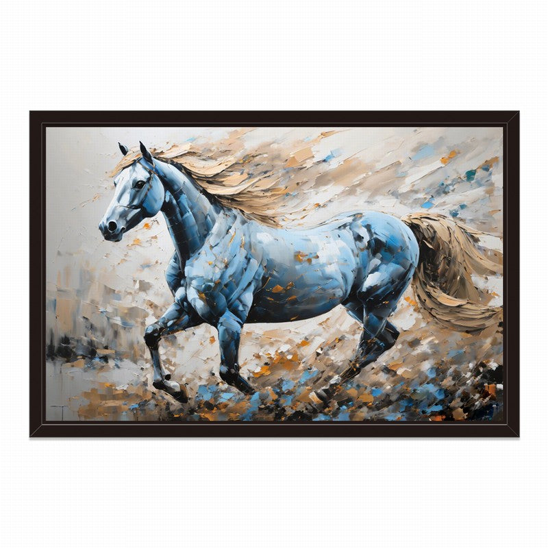 Graceful Stallion Oil Painting for Elegant Walls