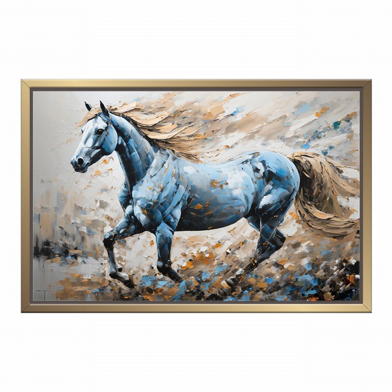 Graceful Stallion Oil Painting for Elegant Walls